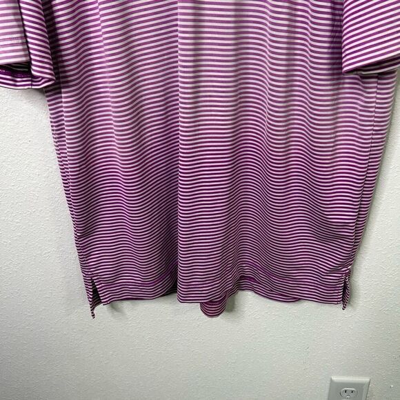 FootJoy Purple Micro Striped Short Sleeve Ombré Golf Polo Men’s Size XL - Picture 3 of 14